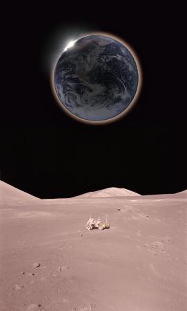 Eclipse solar desde la Luna