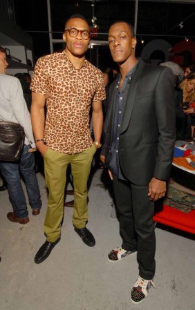 Russell Westbrook, de los Thunder de Oklahoma. En la foto, junto a Rajon Rondo