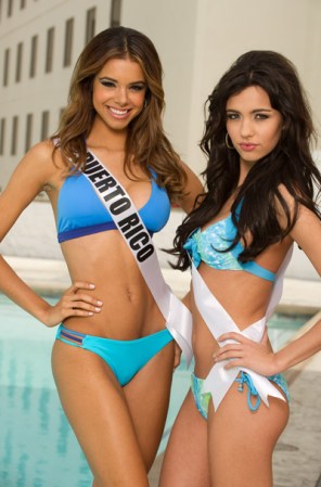 Miss Puerto Rico 2012, Bodine Koehler; and Miss Estonia 2012, Natalie Korneitsik