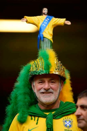 Un hincha del equipo de Brasil