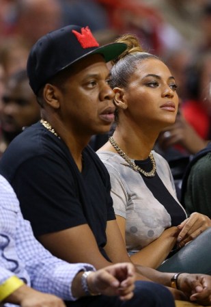 Famosos en juegos del Heat: Jay Z y Beyonce Knowles
