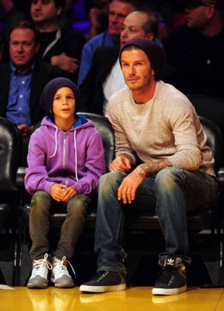David Beckham y su hijo Romeo Beckham