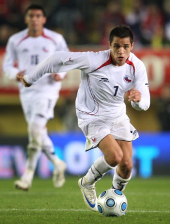Alexis Sanchez de Chile en el 2009