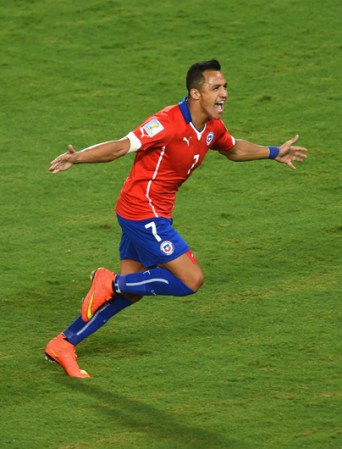 Alexis Sanchez de Chile en este 2014