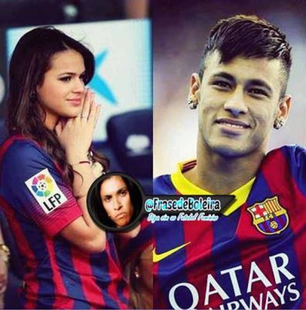 La joven actriz que ha robado el corazón a Neymar está presente en cada momento de la vida del jugador.
