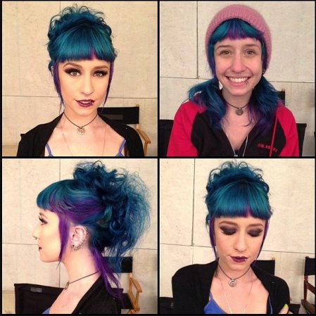 Proxy Page antes y después del maquillaje.