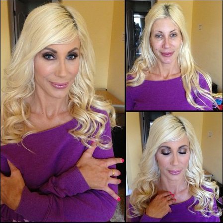 Puma Swede antes y después del maquillaje.