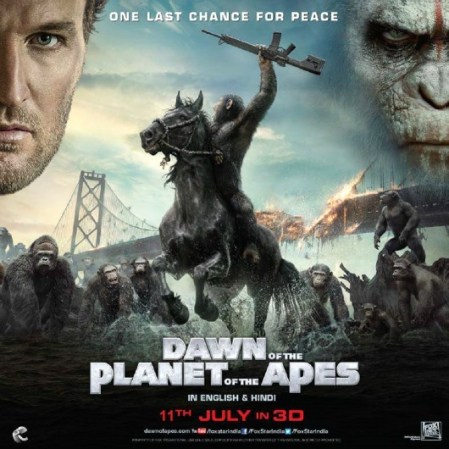 “Dawn of the planet of the apes” es la nueva cinta de la saga que narra cómo un virus mortal ha dejado pocos sobrevivientes humanos, que entran en guerra contra los simios. Se estrena el 11 de julio.