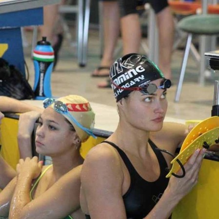 La sirenita que cautivó en los Mundiales de Natación de Barcelona.