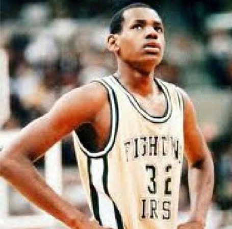 LeBron James cuando era un adolescente.