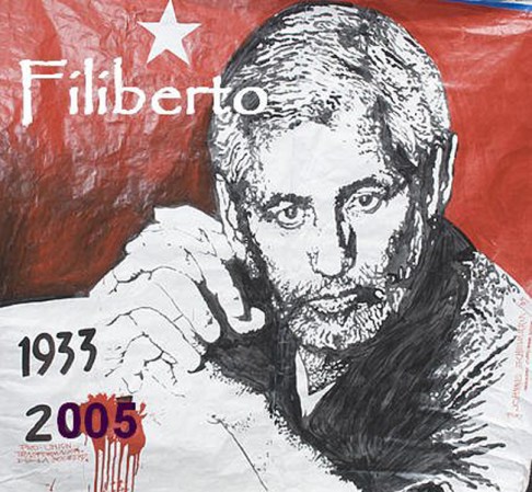 Filiberto Ojeda Ríos comandó el grupo paramilitar e indepentista Los Macheteros en Puerto Rico. Estuvo prófugo desde 1990 hasta el 2005, cuando cayo baleado por el FBI en la población de Hormigueros, donde se escondía.