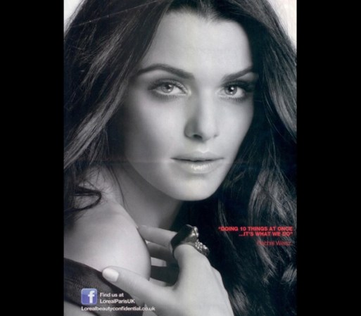 La Autoridad en Estándares de Publicidad Británica, mejor conocida como ASA, obligó a L’Oreal a quitar la foto de la actriz Rachel Weisz por que estaba demasiada modificado y la imagen en la publicidad exageraba el rendimiento del producto anunciado.