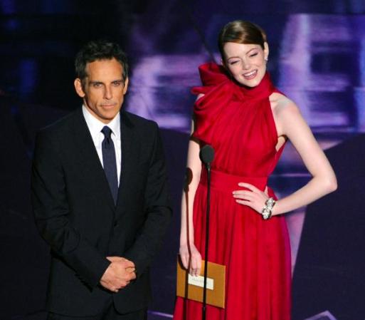 Muy divertidos, Ben Stiller y Emma Stone presentaron a las cintas nominadas por Efectos Visuales.
