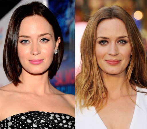 Emily Blunt se ve bien de trigueña.