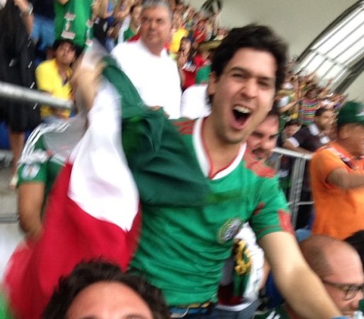 Así se celebró el gol de México.