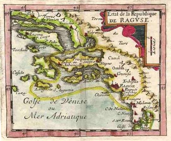 La República de Ragusa, cuya capital fue Dubrovnik, estaba situada en la región sur de Croacia. Tuvo una larga historia (1358- 1808) hasta desaparecer en medio de las turbulencias políticas de los Balcanes.