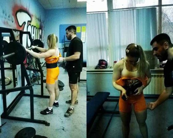 La joven realiza sus entrenamientos en un gimnasio ruso rodeada de expertos que la controlan.