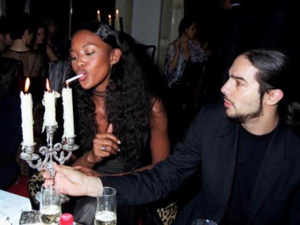 La bella Naomi Campbell cuando salía con el bailarín Joaquín Cortés.
