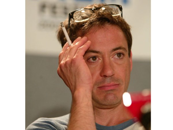 Robert Downey, ávido fumador.