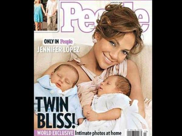 Jennifer con sus hijos, Max y Emme, nacidos el 22 de febrero del 2008.