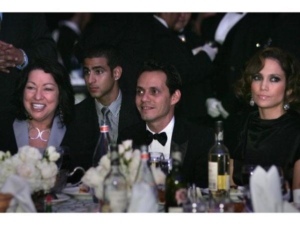 Con Marc Anthony y con la jueza de la Corte Suprema, Sonia Sotomayor.