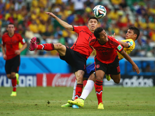 Imágenes del partido entre Brasil y México librado el 17 de junio como parte de la Copa Mundial 2014.