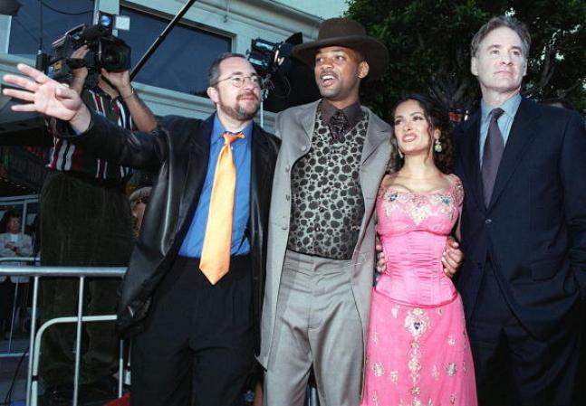 En la presentación de la película "Wild Wild West", en 1999, junto al actor Will Smith (segundo de izquierda a derecha).