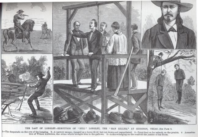 Esta otra secuencia muestra la captura y muerte en la horca de un ladrón de caballos llamado Bill Longley.