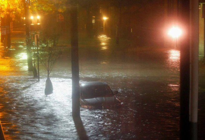 Hoboken, Nueva Jersey, bajo el agua.