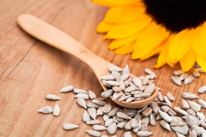 Semillas de girasol: Al igual que las fresas y las nueces las semillas son ricas en vitamina E y omegas.