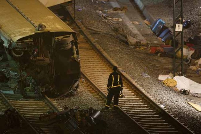 Imágenes de la tragedia del tren.