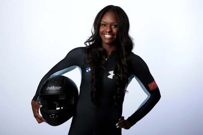Bobsledder Aja Evans