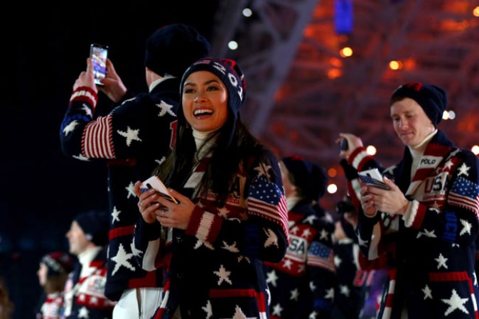 El equipo olímpico de Estados Unidos participó del desfile.