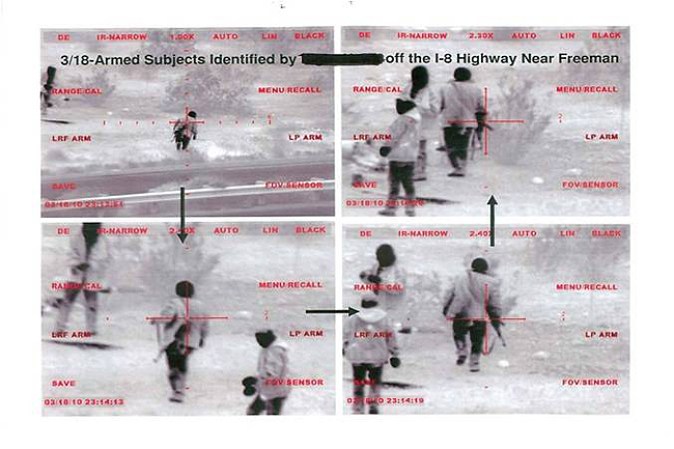 Imagen captada por agentes especiales encargados de identificar los puestos de vigilancia de los “halcones”.