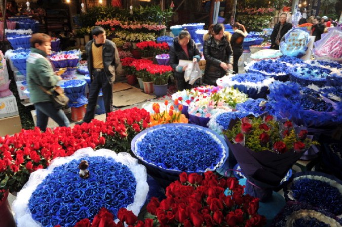 Se estima que la gente se gaste varios miles de millones de dólares en flores. (CHONGQING, China)
