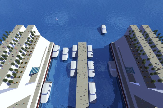 Esta ciudad flotante tendrá bibliotecas, escuelas, hoteles, restaurantes, casinos, oficinas y almacenes.