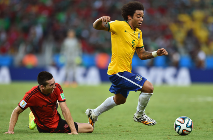 Imágenes del partido entre Brasil y México librado el 17 de junio como parte de la Copa Mundial 2014.