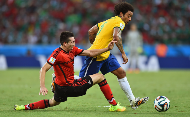 Imágenes del partido entre Brasil y México librado el 17 de junio como parte de la Copa Mundial 2014.