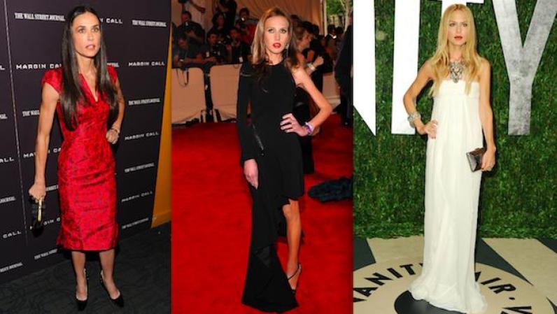 Demi Moore, Allegra Versace y Rachel Zoe son algunas de las celebridades que lucen extremadamente delgadas.