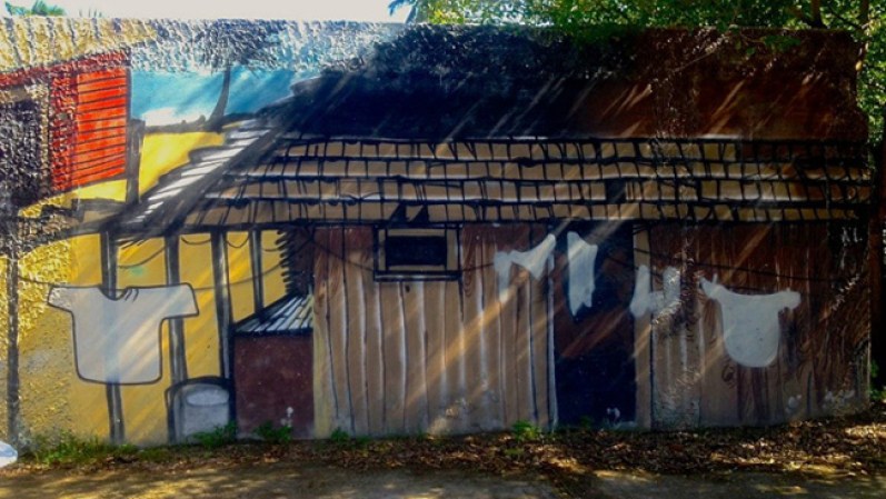 Mural en honor a Adolfina Villanueva Piñones<br />Loiza, Puerto Rico
