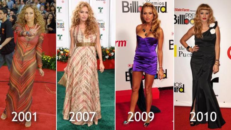 Paulina Rubio<br /><br />Si alguien ha evolucionado en cuanto a estilo esa fue la Chica Dorada. Entre la melena alborotada y el aire hippie de 2001 al pulido y producido look de 2010 parece haber corrido mucha agua debajo del puente.