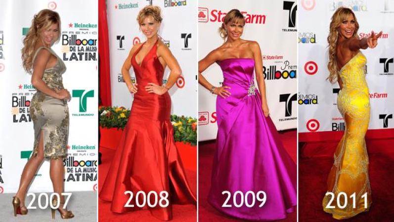 Aylin Mujica<br />Siempre con una marcada nota de sensualidad, quien es una de las villanas más queridas de las telenovelas apostó por el color y los brillos en las últimas alfombras rojas.