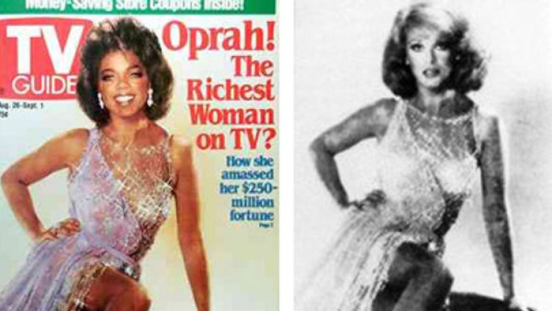 ¿Alguna similitud?. La foto fue creada sin el permiso de Oprah Winfrey ni de la actriz Ann-Margret y fue el mismo diseñador de modas de la actriz quien se dio cuenta del truco.