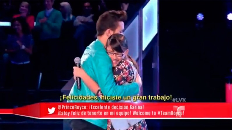 La niña demostró su talento con el tema “Con quien se queda el perro” y decidió unirse a Team Royce.