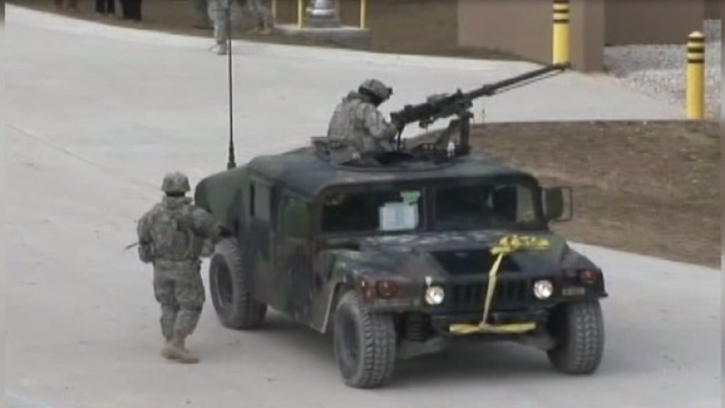 La base permite entrenamientos con maquinaria pesada como tanques de guerra y artillería.
