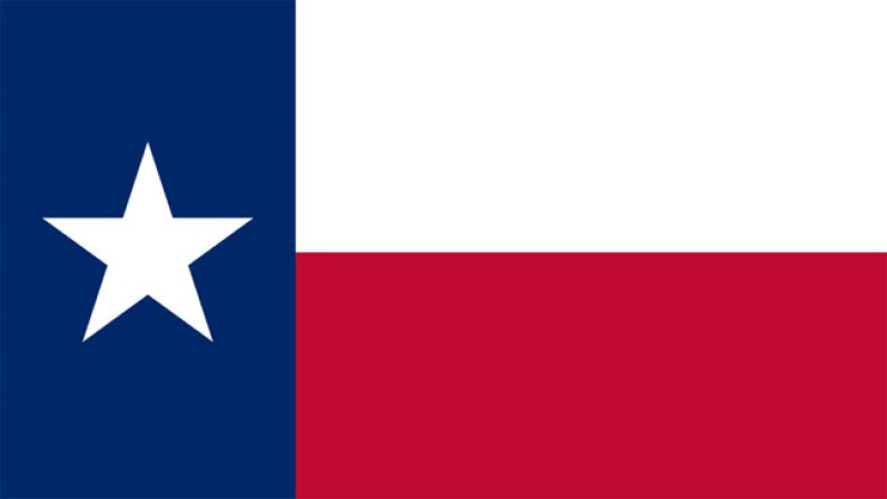 Segunda versión de la bandera de la República de Texas, Hoy es la bandera del estado de Texas, (1836-1845)
