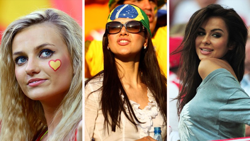 La fiesta del mundial es color, baile y bellezas. Aquí las fans más bellas de este mundial 2014.