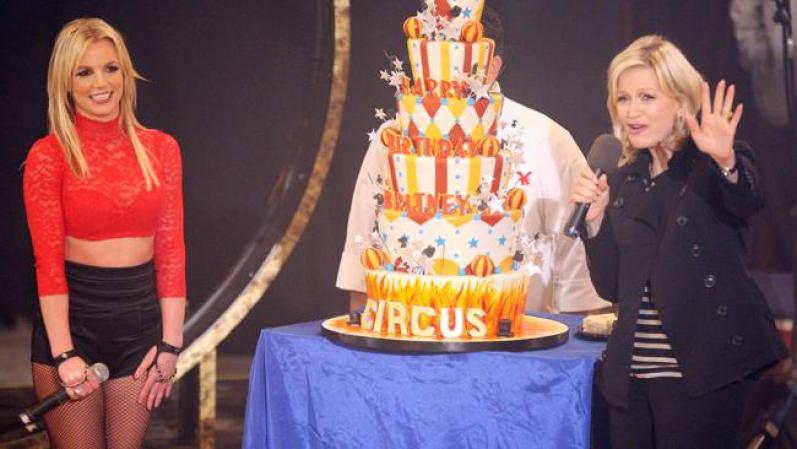 La intérprete celebró su cumpleaños número 27 en el programa “Good Morning America” durante la promoción de su disco “Circus”, en diciembre de 2008.