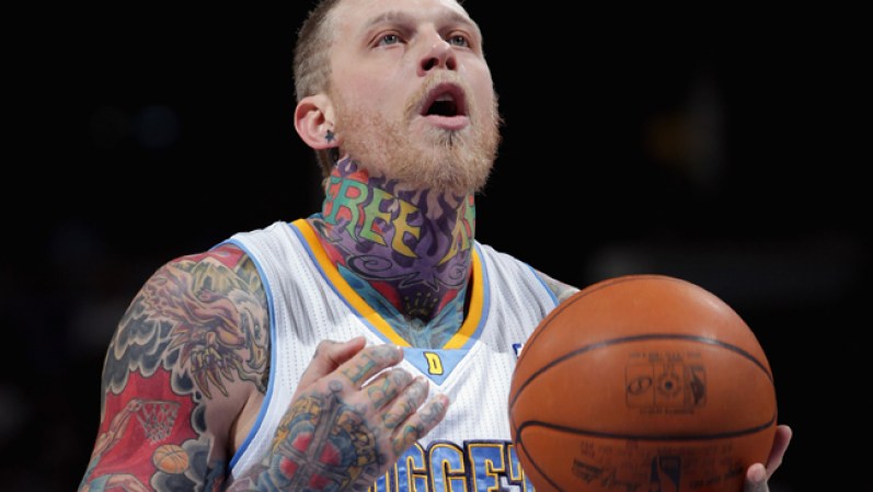 Chris Andersen es sin dudas unos de los jugadores más tatuados de la NBA.