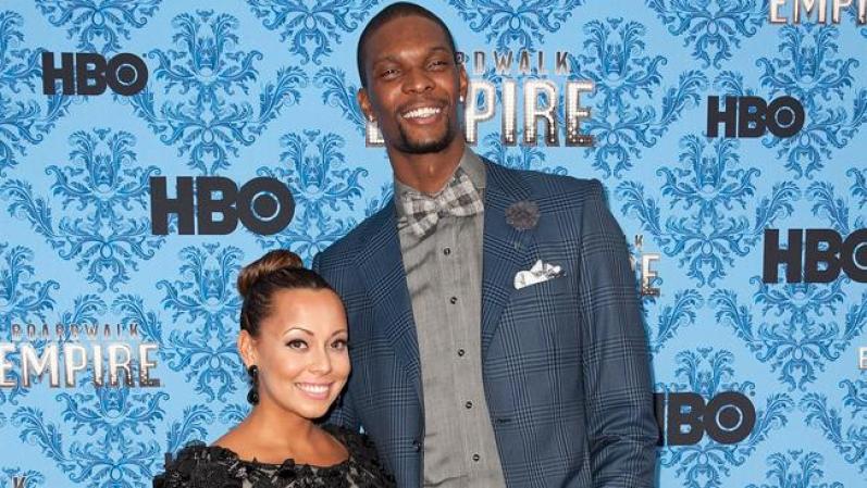 El jugador de la NBA Chris Bosh y su esposa Adrienne se casaron en abril de 2011.
